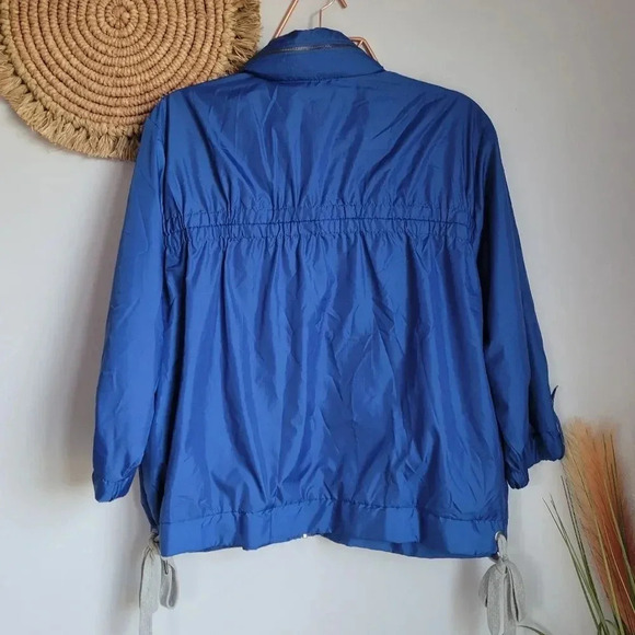 Eddie Bauer, New, Royal Blue 3/4 Sleeve Zip Front Windbreaker Jacket, Size XL - Picture 6 of 11
